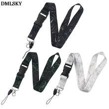 DMLSKY Marble Printing Lanyard Keychain Lanyards for keys Badge ID Mobile Phone Rope Neck Straps Accessories Gifts M4378 2024 - buy cheap