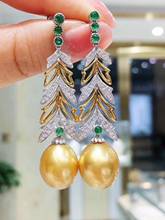 D311 Pearl Earrings Fine Jewelry 925 Sterling Silver Oval 9-11mm Nature Fresh Water Golden Pearls Drop Dangle Earrings 2024 - buy cheap