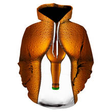 2020 moletom com capuz masculino cerveja 3d estampa casual jaqueta de rua pulôver roupas esportivas de primavera 2024 - compre barato