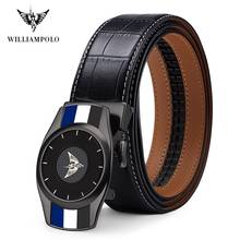 Williampolo Fashion Men's Belt Automatic Buckle Casual Luxury Brand  High Quality Genuine Leather Belt 19932-33P 2024 - buy cheap