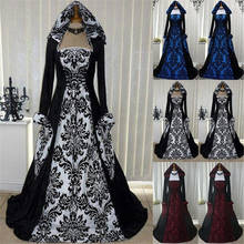 Vestido gótico de Estilo Vintage para mujer, largo hasta el suelo, Maxi, para Halloween, largo, Medieval 2024 - compra barato