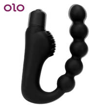 OLO G-spot Anal Bead Anal Vibrator Butt Plug Clitoris Stimulator Prostate Massager Black 10 Speed Sex Toys for Women Men 2024 - buy cheap