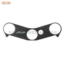 Pegatina superior de fibra de carbono para consola Central de motocicleta, carcasa de Canesú de Triple Abrazadera para YAMAHA YZF600, YZF-R6, YZF, R6, 2006, 2007 2024 - compra barato