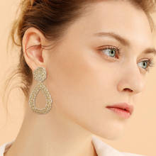 2019 Trendy Geometric Metal Drop Earrings For Women Vintage Gold Silver Color Pendant Dangle Earrings Statement Jewelry Bincos 2024 - buy cheap