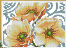 xiaoyi cotton self-matching cross stitch  Cross stitch RS cotton comes Dimensions 70-65139 three yellow poppies 2024 - buy cheap