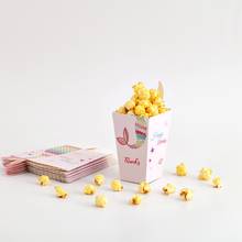 12pcs Mermaid Tail Under The Sea Popcorn Boxes Party Favors Boxes Birthday Baby Shower Wedding Snack Treat Box 2024 - buy cheap
