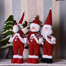 Christmas Santa Claus/Snowman Dolls Standing Navidad Figurine Christmas tree Ornaments Kids Christmas Gifts Toy 2024 - buy cheap