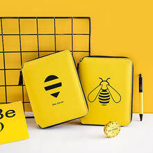 Diário em espiral b6, bloco de notas com caneta, abelha, planejador, agenda, bloco de notas, zíper, note, viajante, conjunto de manual diário 2024 - compre barato