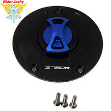 Tampa cnc para tanque de combustível de motocicleta, tampa de alumínio para kawasaki z750r z750 r 2016-2018 2007 2012 2008 2024 - compre barato