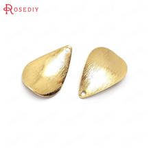 (35985)20PCS 19x13MM 24K Gold Color Brass Petal Charms Pendants High Quality Diy Jewelry Findings Accessories 2024 - buy cheap