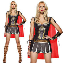 Fantasia cosplay roma gladiador, traje feminino de carnaval, para show de palco de halloween 2024 - compre barato