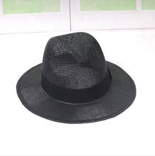 2022 summer paper straw panama hat for unisex popular cool nice beautiful high quality paper straw fedora hats for women and men 2024 - buy cheap