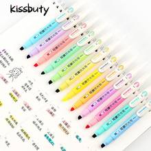 6PCS/Set Candy Color Erasable Highlighters Art Markers Dual Tip Fluorescent Pen for Art Drawing Doodling School Office Stationer 2024 - buy cheap
