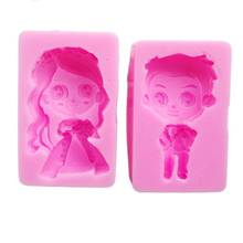 Wedding Bride And Groom Series Shaped Fondant Molds Wholesale Couple Chocolate Silicon Mold Fondant Cake Decoration Mold H581 2024 - buy cheap