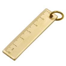 Portable 6cm Small Copper Ruler 3mm Thickened Brass Metal Ruler Keychain Rule A2UD 2024 - buy cheap