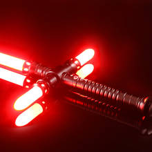 Sable de luz con mango de Metal para lucha, espada luminosa LED de juguete con efecto de sonido, cuchillo láser, regalo 2024 - compra barato
