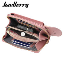 Baellerry-billeteras de gran capacidad para mujer, Con cremallera larga Cartera de cuero, monedero para teléfono móvil 2024 - compra barato