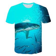 Camiseta informal con estampado de peces en 3d, moda de Europa y América, Tops elegantes informales de tendencia 3d de belleza, novedad de 2021 2024 - compra barato