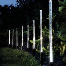 Luces solares de jardín al aire libre, 1 juego de luces de tubo Solar de acrílico, luz de burbuja impermeable, luces solares LED blancas cálidas 2024 - compra barato