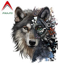 Aliauto Funny Car Sticker Mechanical Wolf Head Motorcycle PVC Decal for Lada Mazda Mazda 3 Subaru Golf 4 Mini Cooper,13cm*15cm 2024 - buy cheap