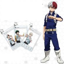 Chaveiro de acrílico estampado do anime my hero academia, chaveiro midoriya izuku todoroki shouto bakugo katsuki, figura de ação 2024 - compre barato