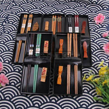 50sets Resuable Japanese Style Tableware Chopsticks Craft Rack Suit Set Household Chopsticks Holder Gift Kitchen Tableware 2024 - buy cheap