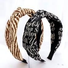 Fashion Knot Striped Hairbands Printing Floral Ornament Headbands Handmade Turban For Girls Womens Hairhoop Hair Accessories 2024 - buy cheap