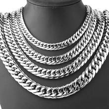 Cuba link chain on neck punk big chain necklaces mens stainless steel long necklace gifts for Male accessories wholesale 2024 - buy cheap