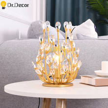 Modern LED Crystal Table Lamp Nordic Luxury Table Lights Lighting Living Room Bedroom Bedside Creative Flower Branch Decor Lamps 2024 - buy cheap