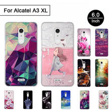 3D Relief TPU Case For Alcatel A3 XL 6.0 inch Stereo Painted Cover For Alcatel A3 XL Back Phone Cases Soft Silicon Cartoon Shell 2024 - buy cheap