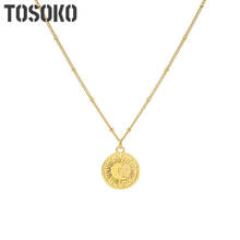 TOSOKO Stainless Steel Jewelry Sun Star Moon Pendant Necklace Sweet Beauty Clavicle Chain BSP734 2024 - buy cheap