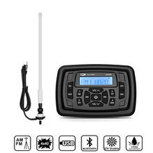 Marine Stereo Waterproof Bluetooth Receiver Boat Audio FM AM Car MP3 Player For RV ATV Yacht Truck Tractor+Boat Radio Antenna 2024 - buy cheap