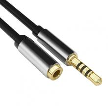 Cable de extensión de 100cm/200cm/300cm, práctico Cable de extensión de Audio TPE de alta fidelidad de 3,5mm macho a hembra para teléfonos MP3/4 DVD TV 2024 - compra barato