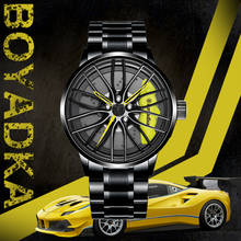 Часы наручные BOYADKA Мужские кварцевые, спортивные оригинальные дизайнерские водонепроницаемые с колесами для автомобиля 2024 - купить недорого
