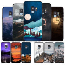 Mountain Marble Moon Sun Forest black phone Case For Samsung S20 S10 S9 S8 S7 edge Plus Lite Note 8 9 10 A6 A7 A8 A9 2018 2024 - buy cheap