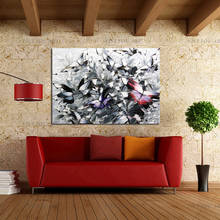 Pintura al óleo de mariposa decorativa abstracta moderna hecha a mano sobre lienzo, arte de pared para sala de estar como regalo único de animales 2024 - compra barato