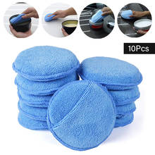 SALE Factory Price 5-inch Microfiber Wax Applicator Ultra-Soft Polishing Waxing Sponge with Pocket Car Foam Sponge Blue dropship 2024 - buy cheap