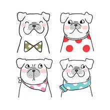 Three Ratels QC449 Cute simplified style dog cartoon sticker Refrigerator label Car label 2024 - buy cheap