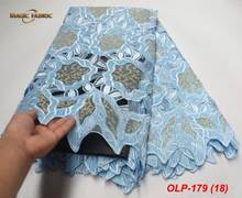 African Lace Fabric High Quality French Organza Lace Fabric 2019 New Arrival Sequins Lace Fabric For Wedding Dress  OLP-179 2024 - buy cheap