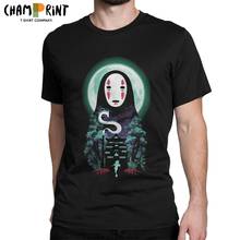 Hayao Miyazaki Spirited Away T-Shirt for Men Casual 100% Cotton Tee Shirt Round Collar Short Sleeve T Shirt Gift Idea Clothes 2024 - buy cheap