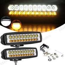 6 Inch Led Work Light 60W Combo Yellow And White Flood WorkLight IP68 Waterproof Lamp For SUV Off-Road Truck Lights 12V /24V 2024 - buy cheap