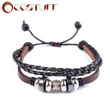 Wholesale Real Leather Bracelets for Women  Men Jewelry pulseira masculina pulseira feminina erkek bileklik Punk bracelet femme 2024 - buy cheap