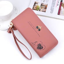 Fashion Long women's Wallet PU Leather Rfid Holder female Wallets Vintage Zipper women's Purse 2024 - buy cheap