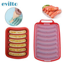 6 grade de silicone presunto cachorro quente burger fazer diy salsicha que faz o molde reutilizável bebê suplemento alimentar ferramentas cozimento acessórios da cozinha 2024 - compre barato