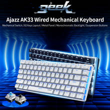 Ajazz AK33 USB Wired Mechanical Keyboard With Monochromatic Backlight  82 Keys Gaming Keyboard White with Black/Blue Switches 2024 - buy cheap