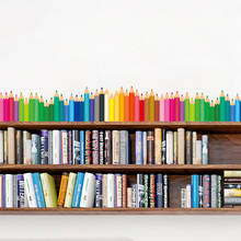 SHIJUEHEZI-lápices de colores para decoración de dormitorio de bebé, pegatina de base de PVC, Mural de dibujos animados, calcomanías para habitación de niños 2024 - compra barato