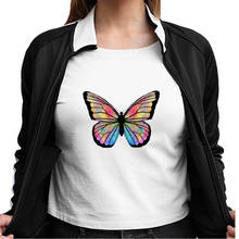 Free Shipping Brazil Stylish Women's T-Shirts Female Ropas Butterfly Print T Shirt Chile Funny Street Summer Oversize Harajuku 2024 - buy cheap