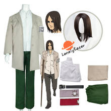 Final Season Anime Attack on Titan Eren Jaeger Cosplay Costume Long Wig Shingeki No Kyojin Trench Pants Shirt Marley Officer 2024 - buy cheap