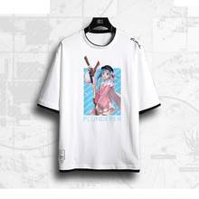 Camiseta de algodão casual feminina alta-q, camiseta de algodão respirável do anime cos 2024 - compre barato