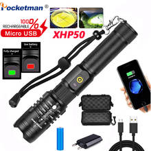 Multi-functional Brightest Flashlight XHP50.2 Most Powerful Flashlight USB Charging Torch Lantern as Power Bank Flashlight Lamp 2024 - buy cheap